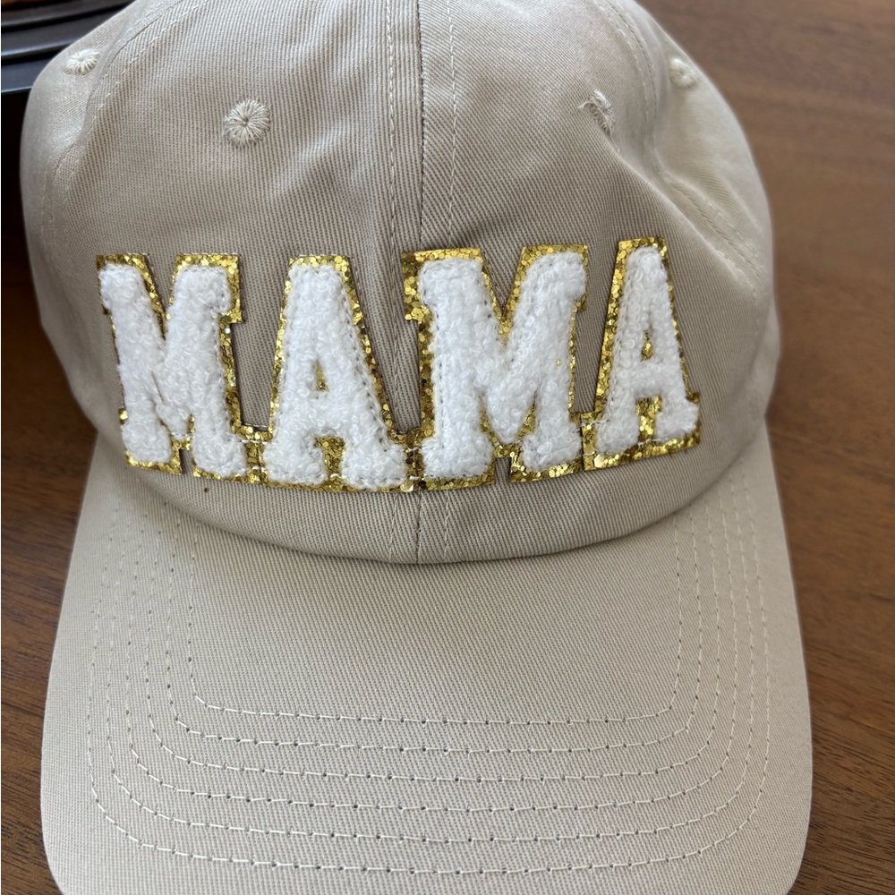 NWT Beige 'MAMA' Cap